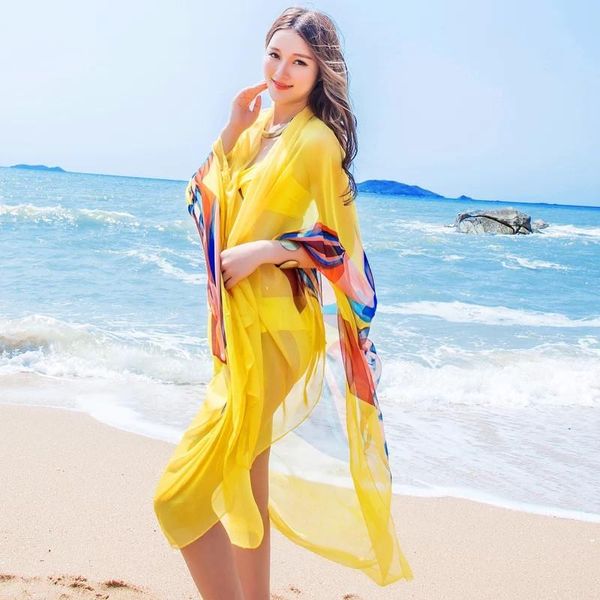 

scarves summer female pareo beach scarf women sunscreen outdoor shawls wraps chiffon soft large bandanna foulard, Blue;gray