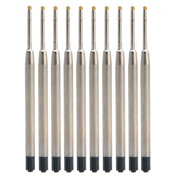 

10pcs universal standard style blue ink 1mm medium nib ball point pen refills wxtb1, Black;red