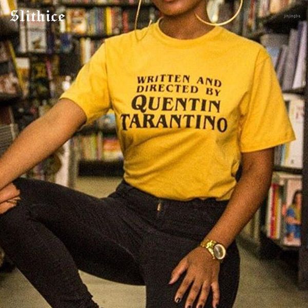 

slithice fashion quentin tarantino t-shirts women short sleeve cotton hipster tumblr summer women t-shirt shirts1, White