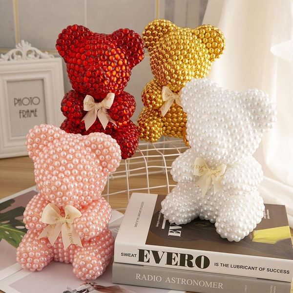 

valentines day gifts pearl bear 20cm christmas birthday gift bear 4 color gift boxes packaging