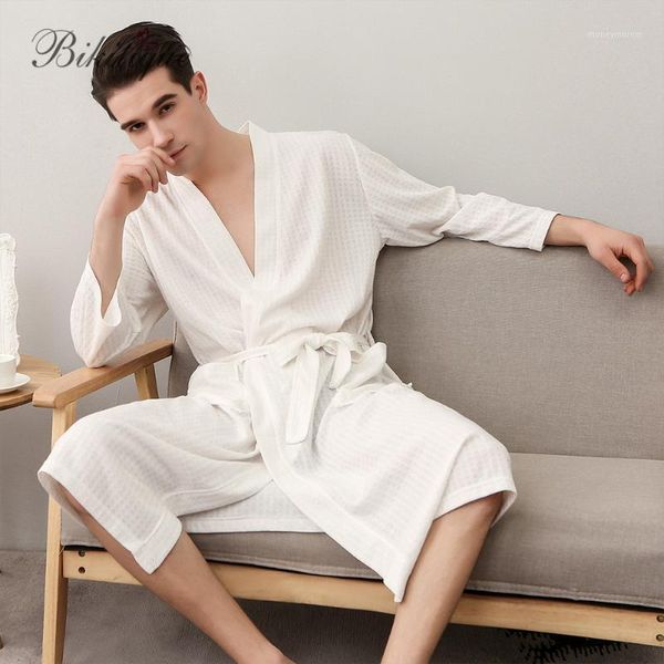 

men's sleepwear bikitique men plus size cotton bathrobes autumn kimono long sleeve nightgowns homewear pijama bathrobe1, Black;brown