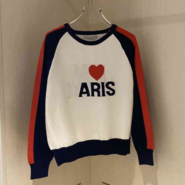 

2022 factory wholesale new family early autumn women's baseball jacket round neck knitted sweater korean loose age reducing casual top, White;black