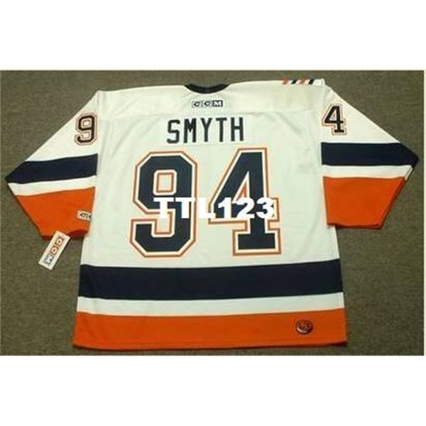 

740 #94 ryan smyth new york islanders 2006 ccm home away home hockey jersey or custom any name or number retro jersey, Black