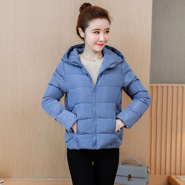 

cotton clothing women jackets coats large size women's cotton coat short section fashion loose thick padded jacket ladies, Black