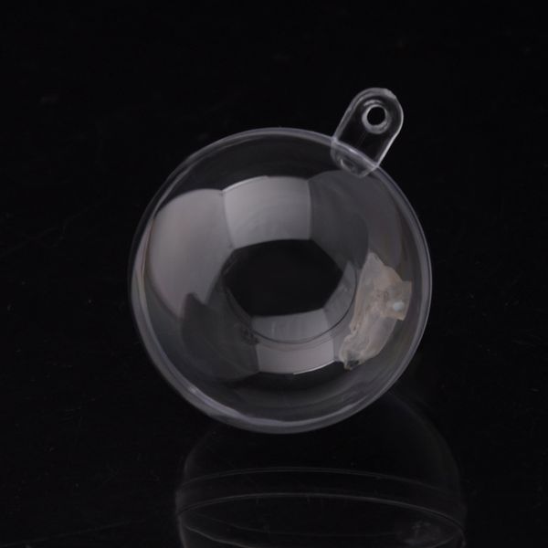 

4cm clear plastic transparent ball round hanging baubles balls ornaments for wedding party festive christmas decorations