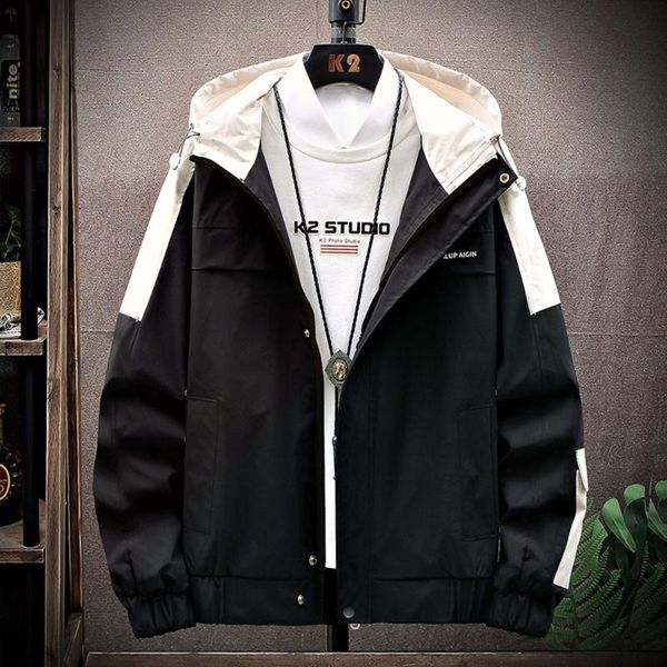 

men's plus size casual jacket men's spring and autumn jacket big pocket hip-hop windbreaker clothing, Black;brown
