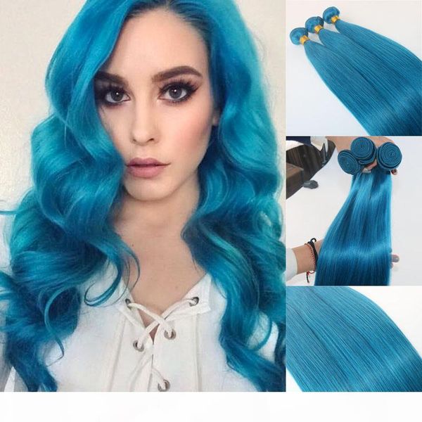 

human hair extensions sky blue human hair weaves brazilian straight virgin hair 100gram piece quality, Black