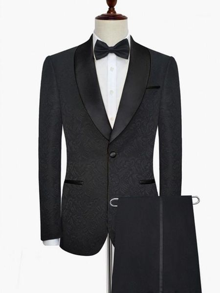 

new arrival groomsmen shawl satin lapel groom tuxedos black men suits wedding/prom man ( jacket + pants + tie ) z581, White;black