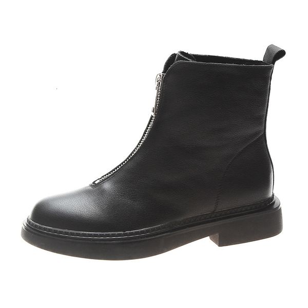 

thick 2021 first-layer winter short boots front 2 colours tnhe, Black