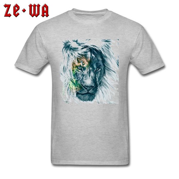 

lion stare art painting fabric grey clothes animal print & tees slim fi sport hooded sweatshirt hoodie t shirt