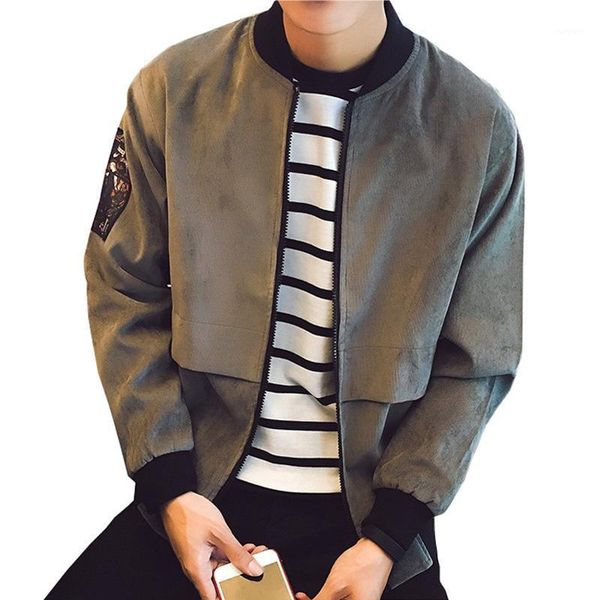 

super fashion back letter printing mens jackets and coats casual stand collar embroidered outwear men black grey 3xl 4xl 5xl1, Black;brown