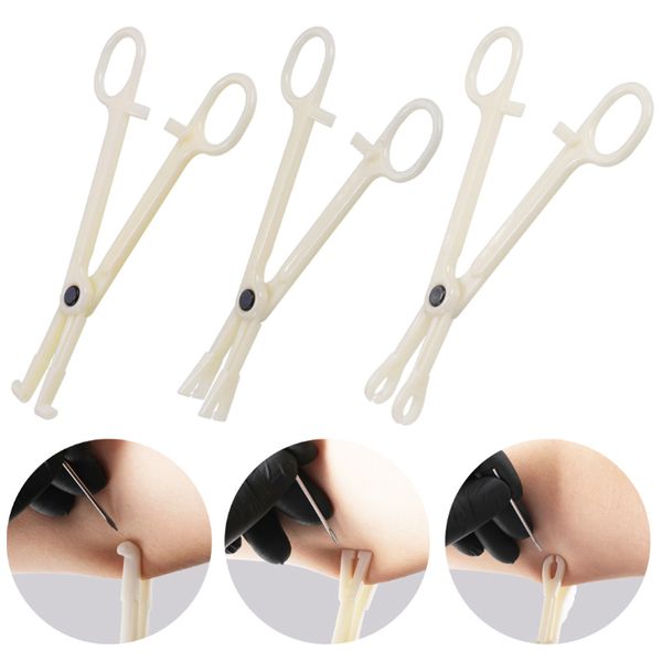 Grampos de piercing descartáveis ​​único uso pinça para orelha nariz líbio língua sobrancelha belly piercing ferramenta de piercing