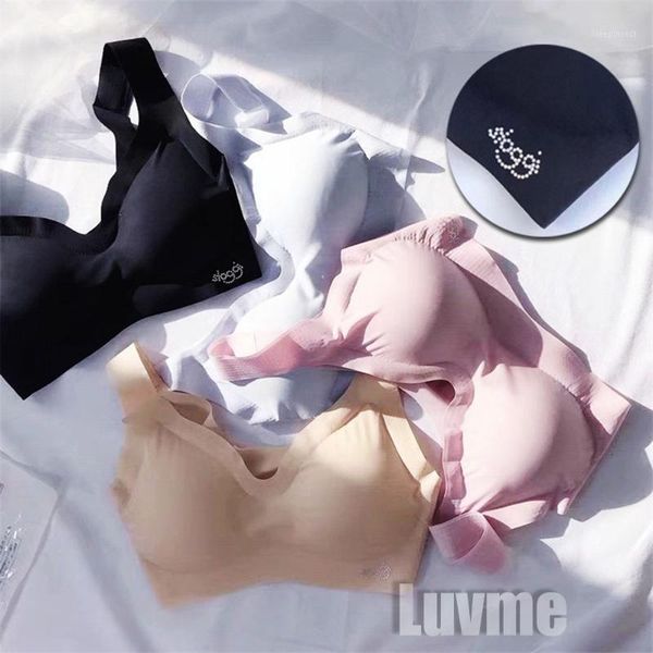 

seamless fitness candy women underwear cooling gathers -proof thin pad push up bra female intimate modis bralette lingerie1, Red;black