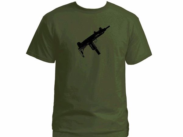 

2019 uzi israel gun machine rifle weapon army green 100% cotton military t-shirt sport hooded sweatshirt hoodie