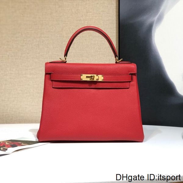 

hand-stitched fashion imported german togo calfskin series designer luxury tote bag ladies handbag wallet big red dhl ing