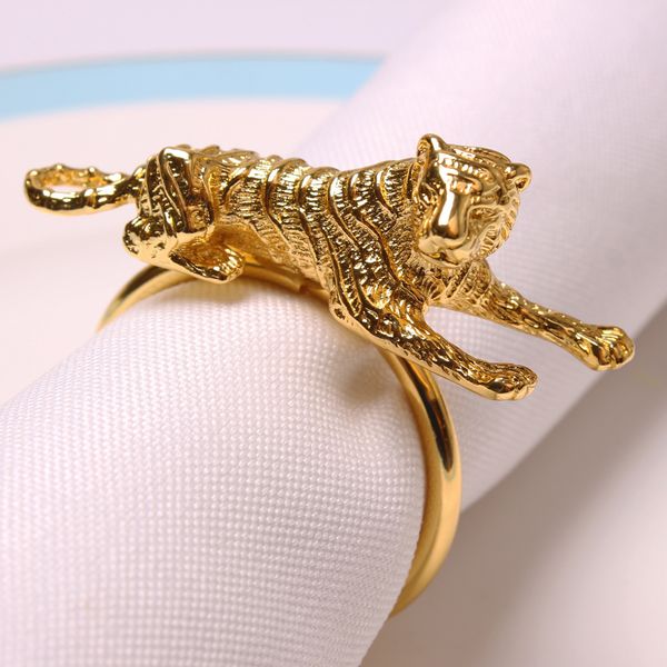 

30pcs/lot new zinc alloy animal tiger napkin button leopard napkin ring ring
