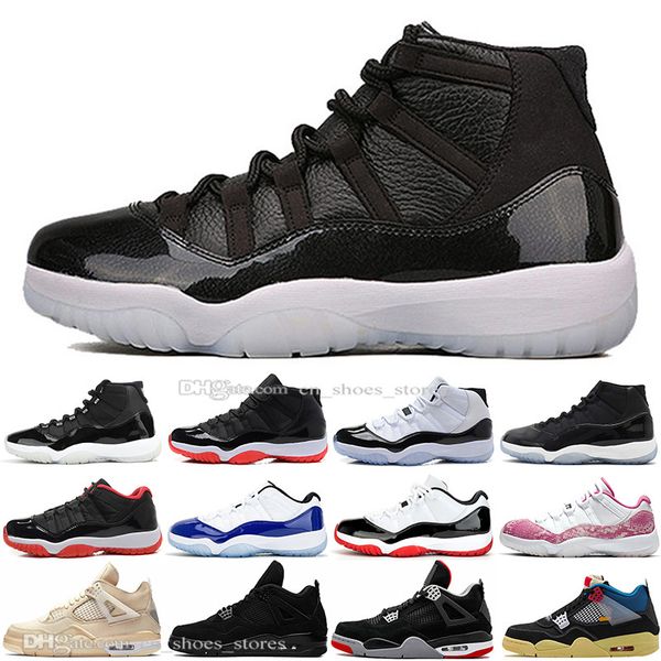 

new 11 11s 25th anniversary bred 4 4s guava ice black cat deep ocean basketball shoes 72-10 concord 45 sneakerskin men sports sneakers
