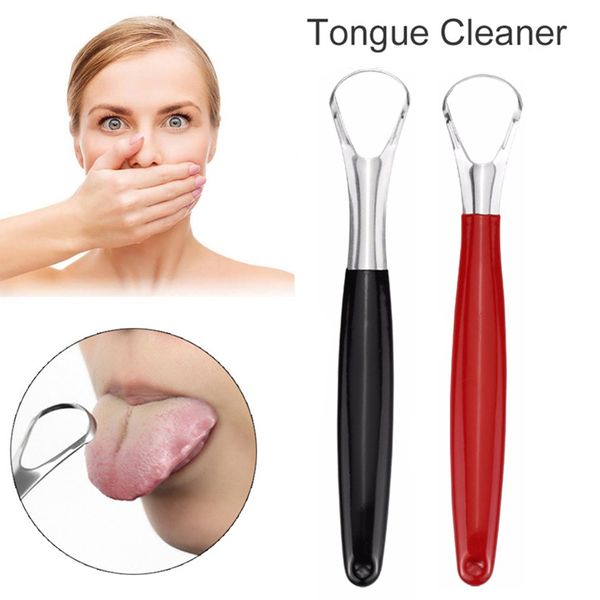 

tongue scraper reusable portable stainless steel oral cleaner brush fresher sweepers for adults hygiene care