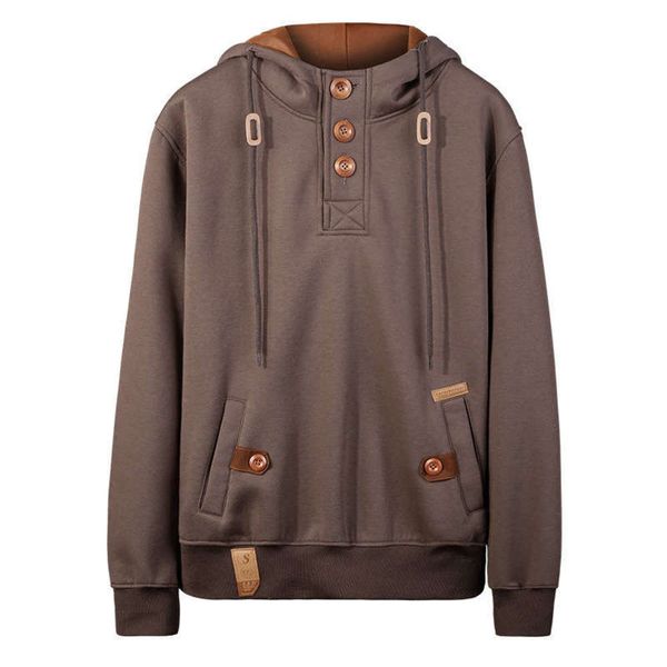 

solid hooded sports color pullover casual men's coat in the spring and autumn of 2020, Gray