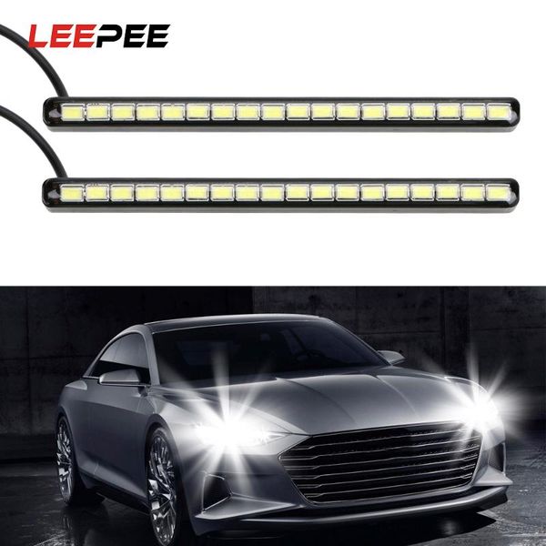 

leepee car daytime led light 18 leds drl auto daylight waterproof car daytime running lights styling universal