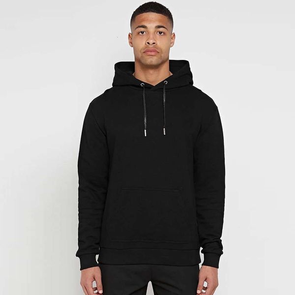 

plus size pullover wholesa custom sweater hoodie men printing cotton8uy, Black