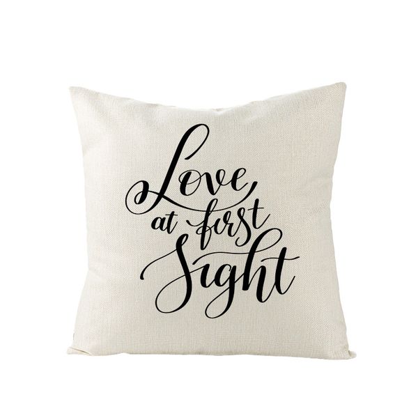 

letter pillow case flax letter mr mrs love heart pillows cover printing cushion covers home fashion popular 4 5jz uu