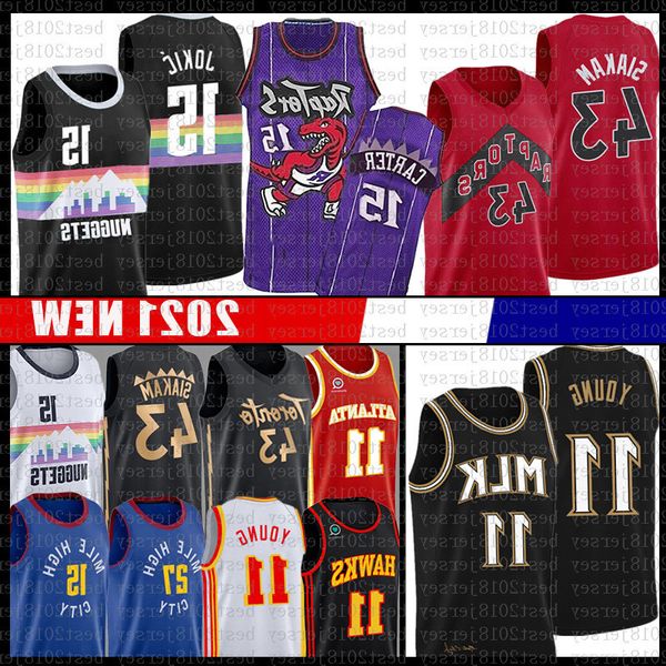 

vince 15 carter pascal trae siakam 11 young jersey jamal nikola murray jokic denver\rnuggets\rtoronto\rraptors\ratlanta\rhawk