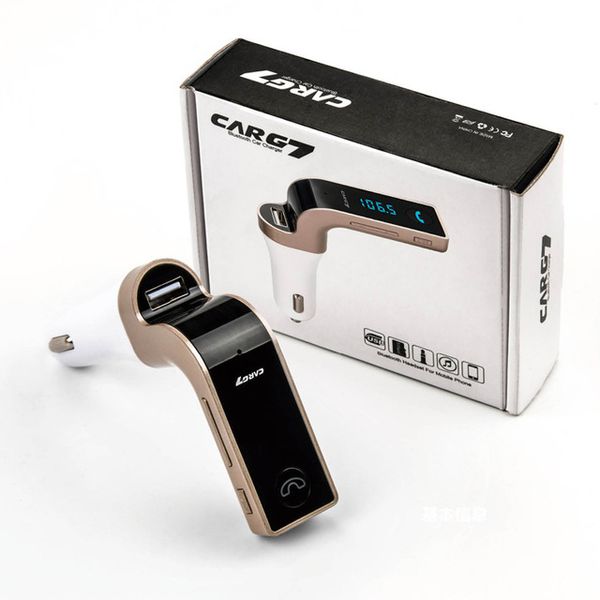 Hot-Reading Car G7 G7 Bluetooth Car Kit Handsfree FM-передатчик Радио MP3 Player USB Зарядное устройство AUX TF-карты Слоты