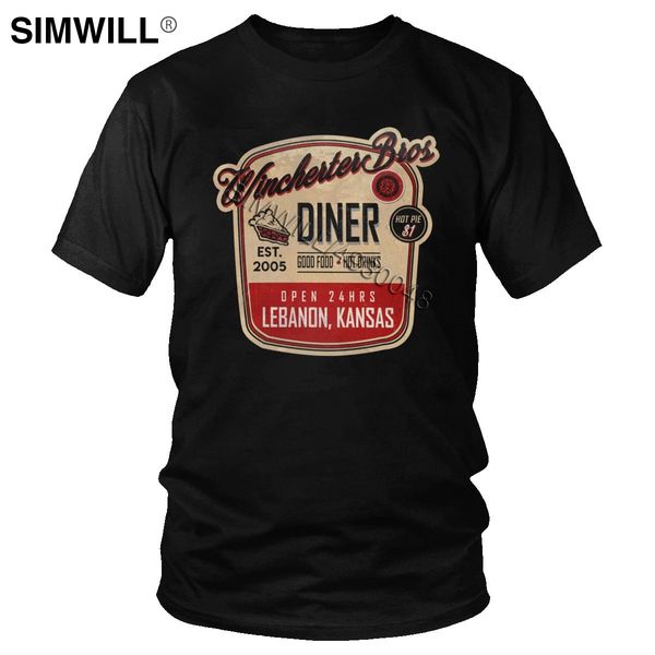 

винчестер bros diner магазин великолепной casual pure для короткого рукава o шея supernatural tee топов спортивного толстовка с капюшоном ho