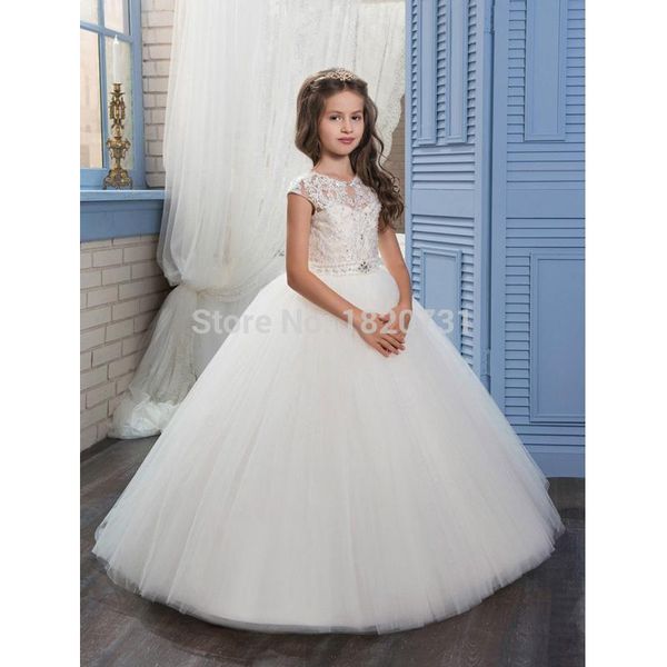 

2020 new beading lace appliques lace wedding party pageant dress first communion dress for girls ball gown flower girl dresses, Red;yellow