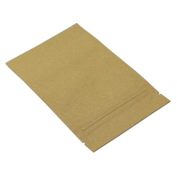 

50pcs lot 10 sizes brown kraft paper plastic zip lock package bag with window snack dried flower self seal zipper packing pouch h jllres