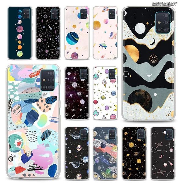 

hard pc phone case for samsung galaxy a51 a71 a01 a11 a21 a21s a31 a41 a91 a7 a9 back cover coque planet star fundas capa shell