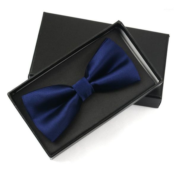 

neck ties fashion 2021 necktie bow men formal butterfly tie soild color wedding party business bowties for with luxury box1, Blue;purple