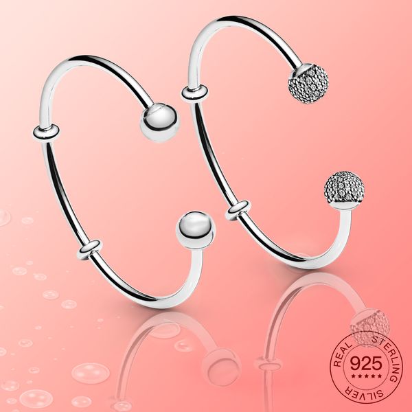 

minimalist sterling silver sparkling cz bangle qauthentic suitable for 925 to wear women female wedding jewelryw