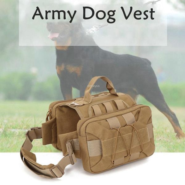 

hunting jackets army dog vest molle tactical training outdor service harness clothing1, Camo;black