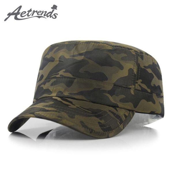 

[aetrends] quick dry camouflage hats for men army tactical flat caps sailor captain cap z-9951, Blue;gray
