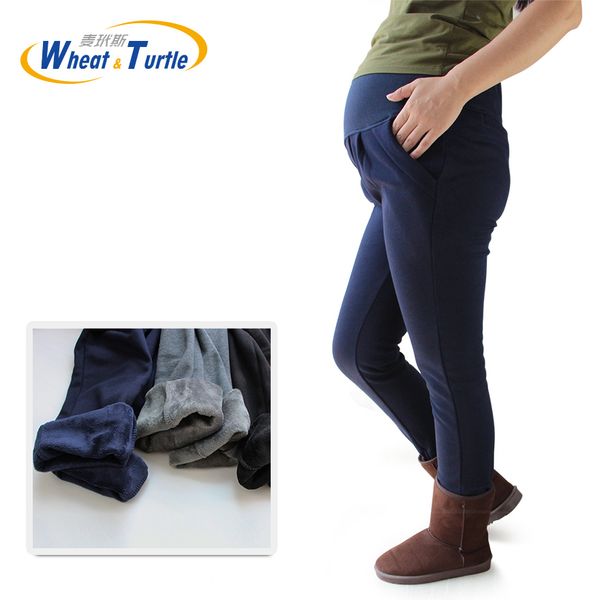 Leggings di velluto di maternità invernale di grandi dimensioni XL XXL 3XL 4XL Pantaloni regolabili ad alta ghetta elastica per le donne incinte Vestiti caldi LJ201119