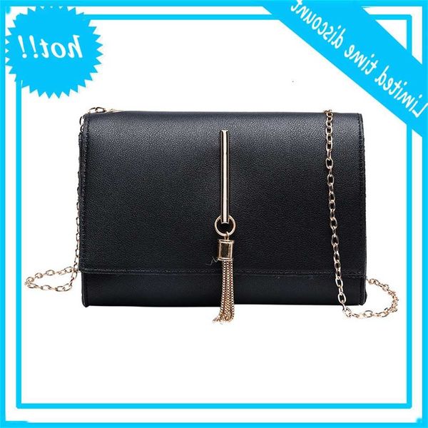 

2019 new brand fashion women shoulder chain pu learn tasslel small handbags mini mobile phone task for women's girls