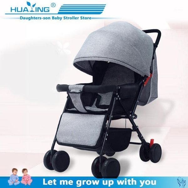 

ultralight baby stroller high landscape four-wheeled trolley baby carrier folding portable traveling pram for