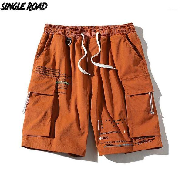 

singleroad mens cargo shorts men 2020 summer red side pockets patchwork hip hop japanese streetwear harajuku male shorts for men1, White;black