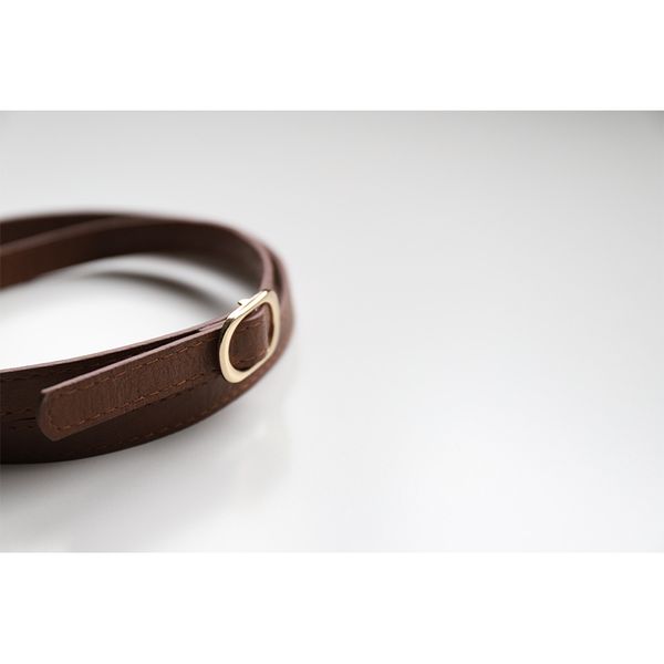 

mzomxo no hole design thin pu matte clothing accessories with a casual fairy belt, Black;brown