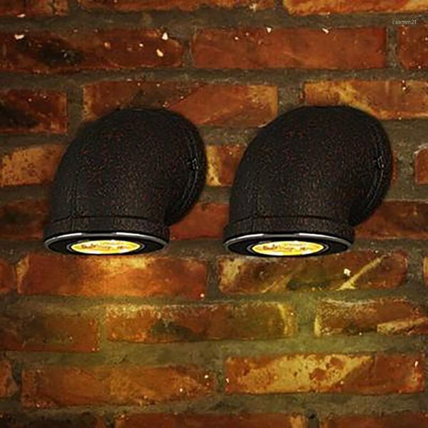 

loft industrial steam punk iron rust water pipe retro wall lamp with 4w led sconce lights for living room bedroom bar bathroom1
