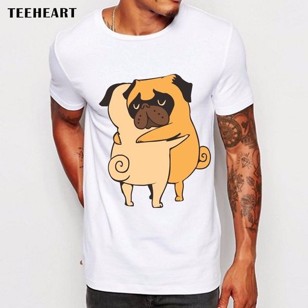 

male selling pug hug dog animal cute pet frienship funny joke men t shirt tee summer tee shirt sport hooded sweatshirt hoodie