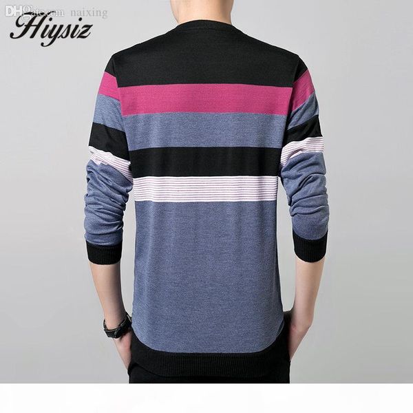 

wholesale-2016 new autumn winter thin sweater men wool sweaters knitted cashmere o-neck pullover shirt men casual striped pull homme 66158, White;black