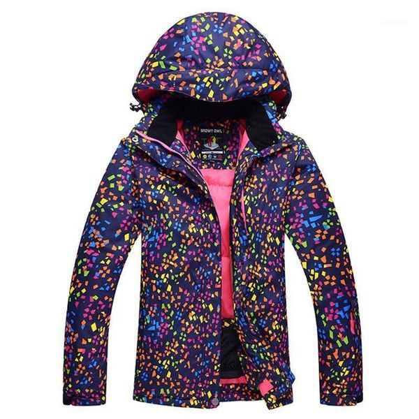 

skiing jackets color dot snow women snowboarding clothing girl cost outdoor sports waterproof thick warm ski jacket female1