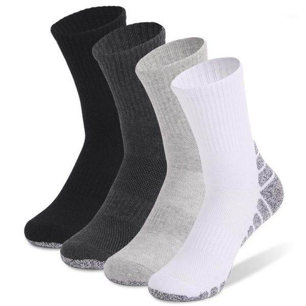 

sports socks men's ski thicker breathable cotton outdoor solid hiking trekking for thermosocks boot men1, Black