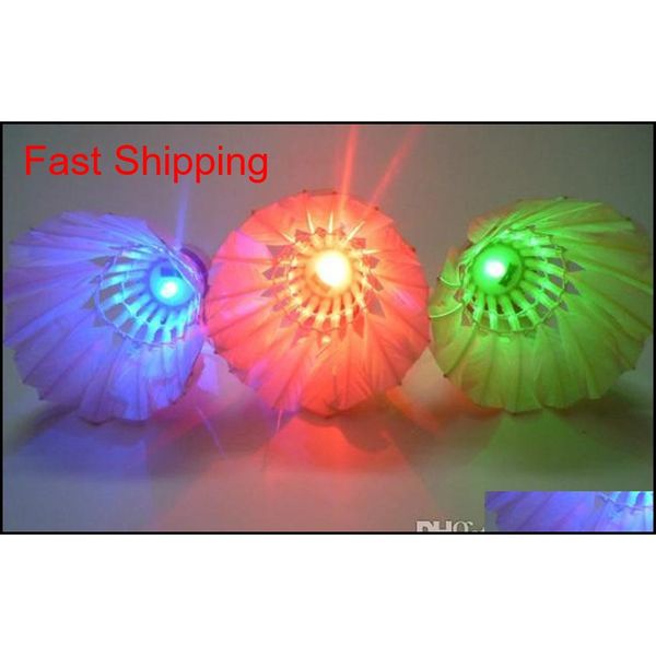 

led badminton shuttlecock brand new dark night glow birdies lighting indoor sports flash qyluep bdepack2001