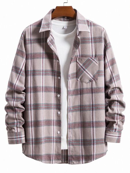 

men plaid print shirt without tee q8rs#, White;black