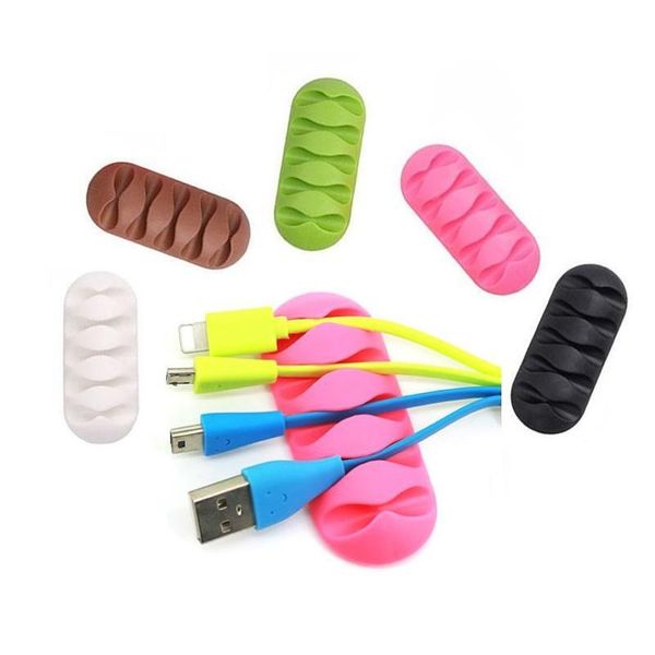 

multipurpose deskphone cable winder earphone clip charger organizer management wire cord fixer sile holder 5 sl qyleny