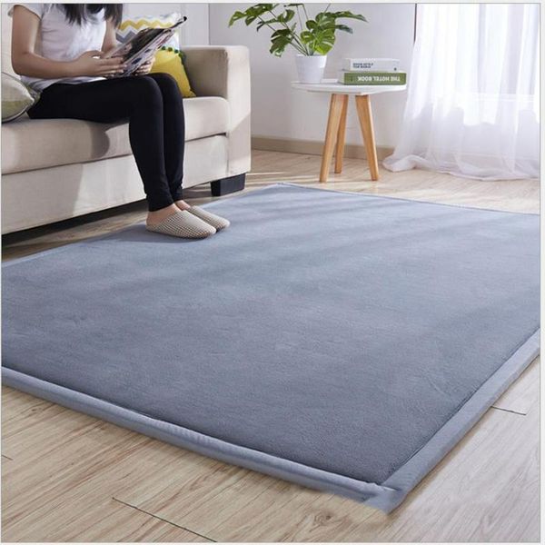 

carpets thick solid color rectangular carpet for living room ckildren bedroom play rug bay window soft mat baby anti-fall crawling pads